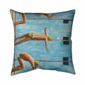 Fondo 26 x 26 in. Swimmers-Double Sided Print Indoor Pillow FO2798553